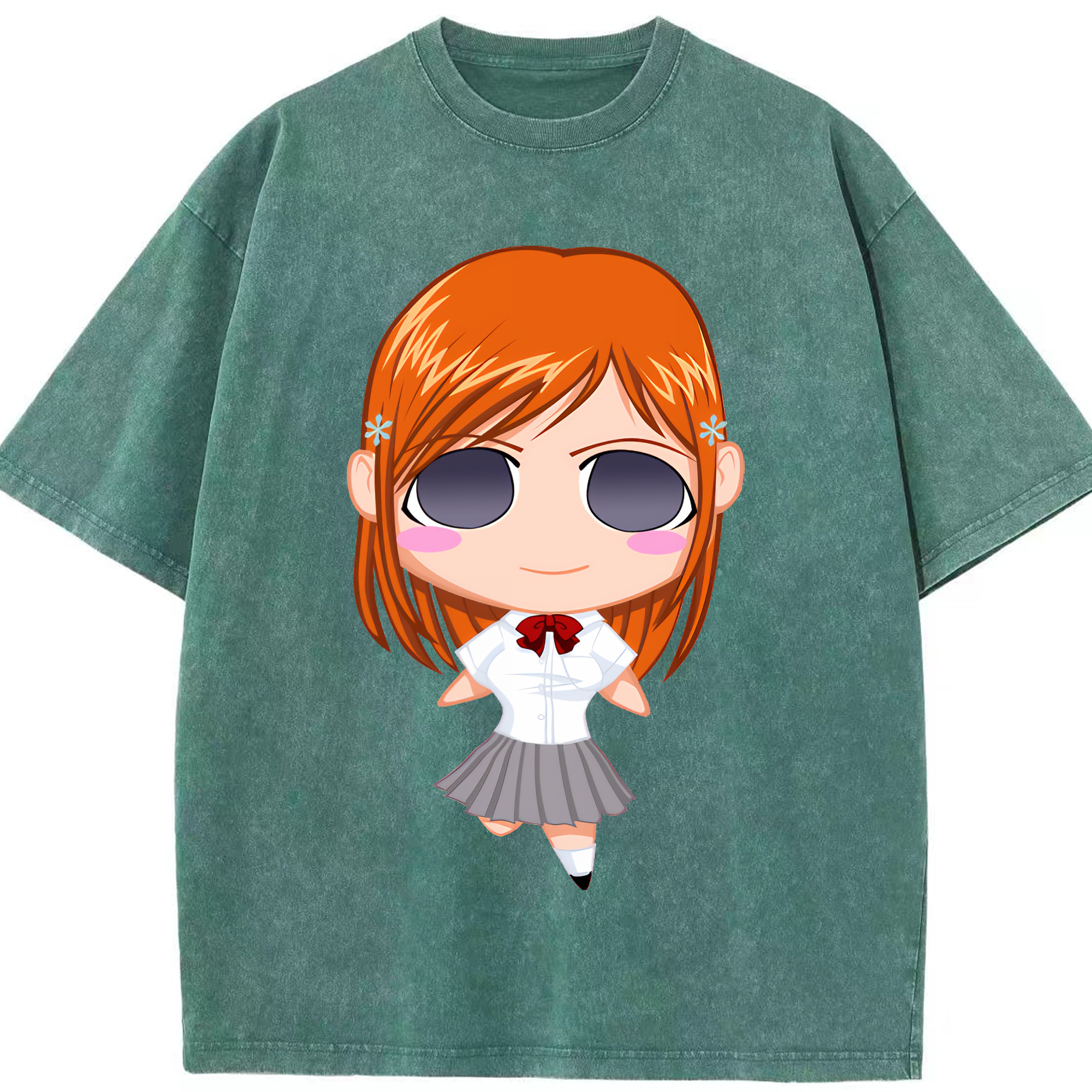 （画像用） ブリーチ 井上織姫（いのうえおりひめ） BLEACH Inoue Orihime 綿100% ヴィンテージ風 半袖Tシャツ（フロントプリント）